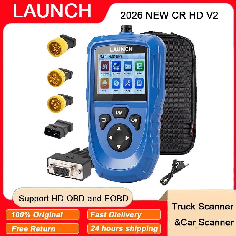 launch cr hd v2 obd2&hd obd car scanner diagnostic tool engine fault code reader scanner battery check launch cr hd v2 obd2&hd obd car scanner diagnostic tool engine fault code reader scanner battery check