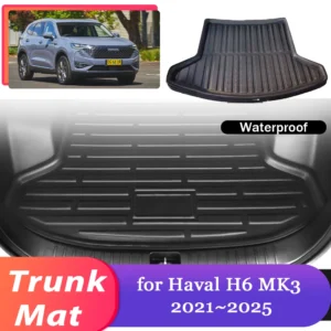 car trunk mat for haval h6 mk3 2021~2025 2022 2023 2024 luggage storage waterproof rug cargo pad liner cover carpet accessories