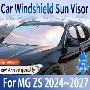 car windshield sun visor for mg zs 2024~2027 2025 2026 mk2 foldable reflector sunshade heat insulation summer auto accessories