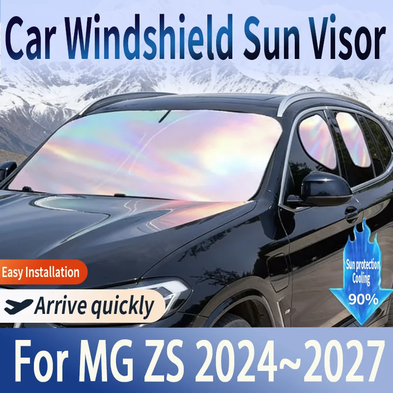 car windshield sun visor for mg zs 2024~2027 2025 2026 mk2 foldable reflector sunshade heat insulation summer auto accessories car windshield sun visor for mg zs 2024~2027 2025 2026 mk2 foldable reflector sunshade heat insulation summer auto accessories