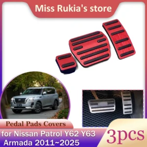 car gas brake pedal for nissan patrol y62 y63 armada 2011~2025 aluminum alloy anti slip foot pedals part pad cover accessories