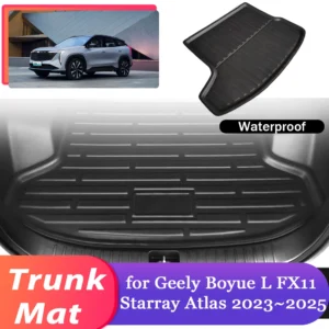 car trunk mat for geely boyue l fx11 starray atlas 2023~2025 luggage waterproof cargo pad liner boot cover carpet accessories