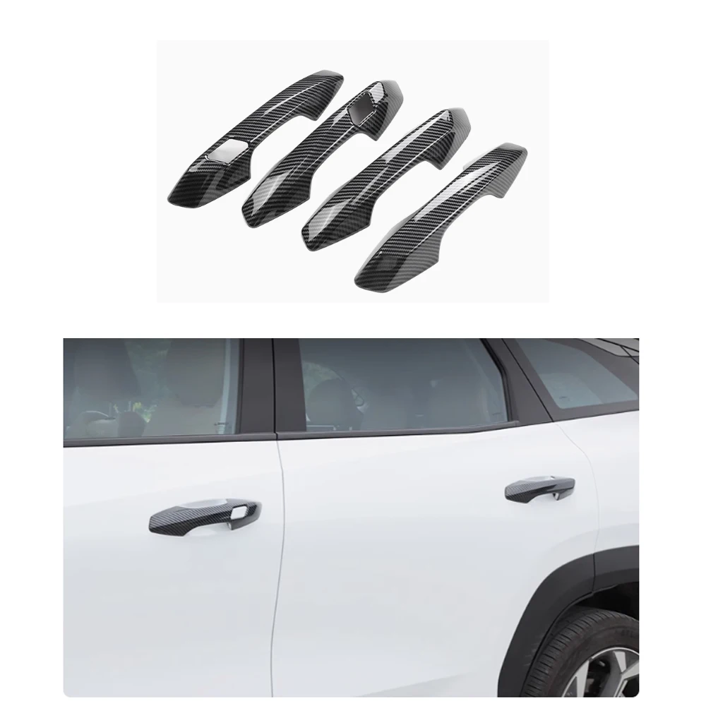 car door handle cover for geely boyue l starray atlas 2022~2025 carbon fiber black chrome sticker trim scratch decor car door handle cover for geely boyue l starray atlas 2022~2025 carbon fiber black chrome sticker trim scratch decor