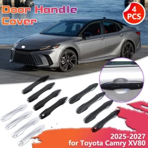 4x car door handle cover for toyota camry xv80 80 hybrid le se 2025 2026 2027 sticker trim exterior scratch decor accessories