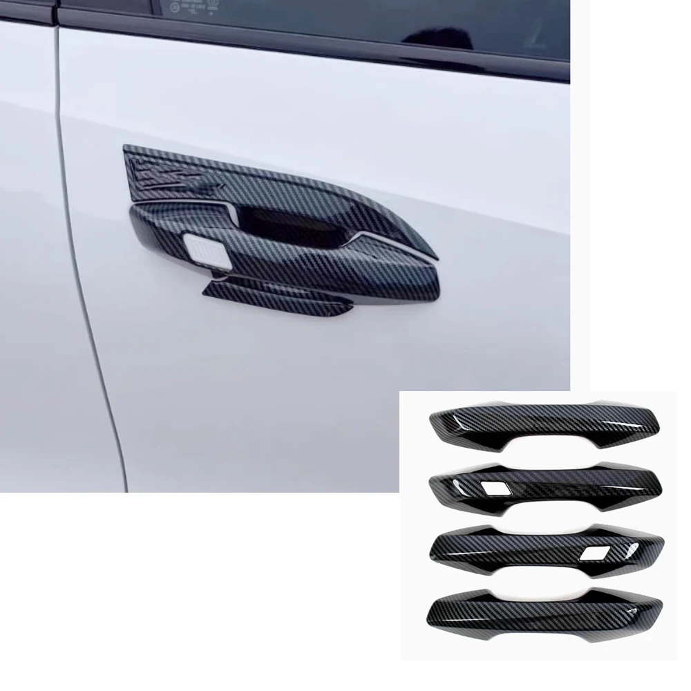 car door handle cover for geely boyue l starray atlas 2022~2025 carbon fiber black chrome sticker trim scratch decor car door handle cover for geely boyue l starray atlas 2022~2025 carbon fiber black chrome sticker trim scratch decor