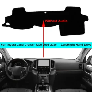 2 layer car dashboard cover carpet for toyota land cruiser 200 j200 2008 2019 2020 lhd rhd rug pad carpet dashmat protector