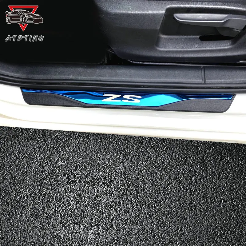 for mg zs 2017 2018 2020 2022 2023 car stainless steel door sill trim scuff paltes protector styling for mg zs 2017 2018 2020 2022 2023 car stainless steel door sill trim scuff paltes protector styling