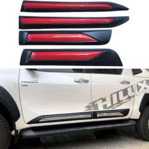 car styling mouldings fit for hilux revo rocco v6 side door trims plate cover exterior auto accessories 2016 2021 pickup car