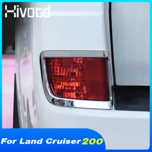 chrome rear lamp cover front fog light trim frame car accessories exterior decoration part for toyota land cruiser 200 2020 2016