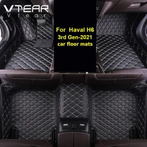 vtear floor mat waterproof foot pad carpet leather rugs car styling interior accessories decoration for haval h6 3rd gen 2021