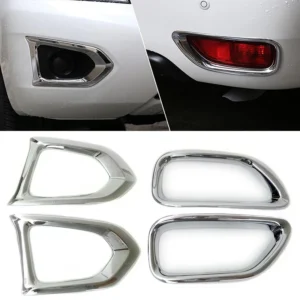 for nissan patrol y62 2011 2018 abs car styling front/rear fog light lamp decoration cover trim frame sticker car accessories