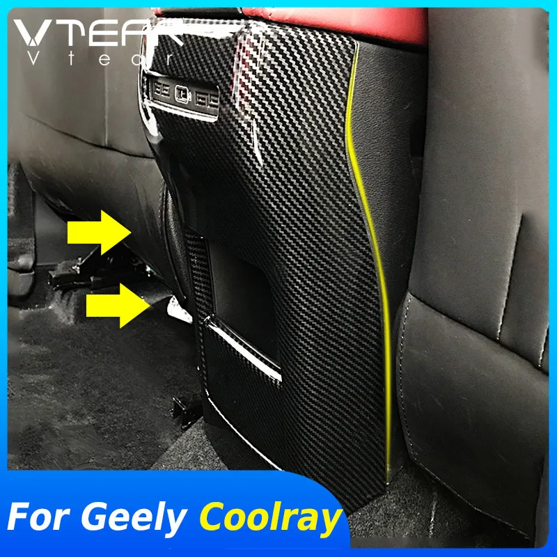 vtear for geely coolray sx11 belgee x50 interior frame armrest rear air outlet cover car chrome styling trim accessories parts vtear for geely coolray sx11 belgee x50 interior frame armrest rear air outlet cover car chrome styling trim accessories parts