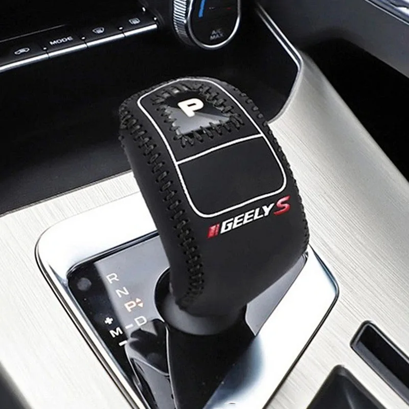 for geely coolray 2019 2020 2021 2022 proton x50 binyue pro car interior decoration accessories leather gear cover 1pcs for geely coolray 2019 2020 2021 2022 proton x50 binyue pro car interior decoration accessories leather gear cover 1pcs