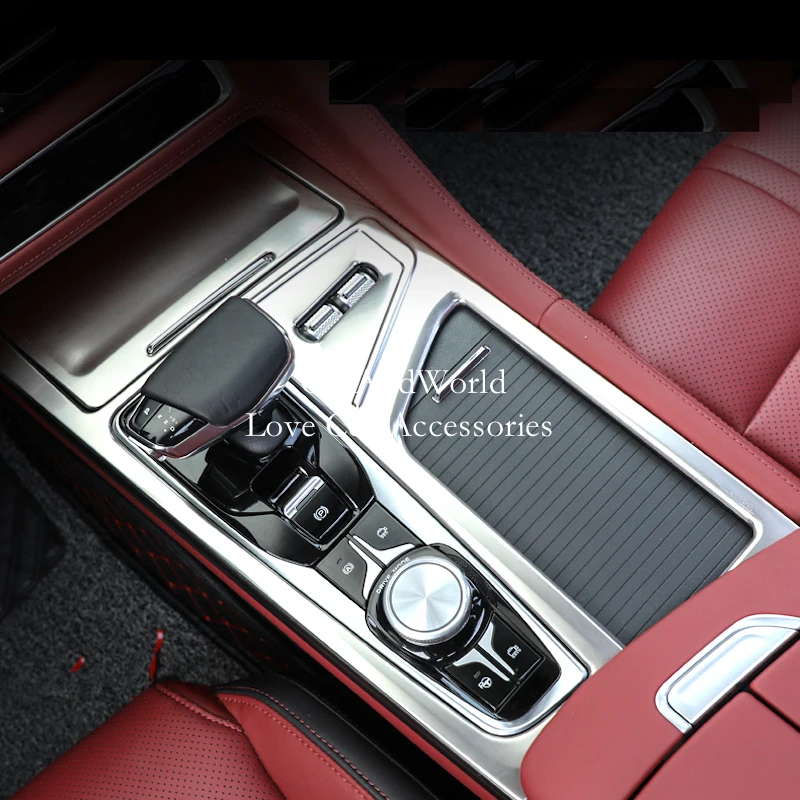 for changan cs75plus cs75 plus 2020 2022 stainless gearbox gear shift knob water cup frame cover trims car interior for changan cs75plus cs75 plus 2020 2022 stainless gearbox gear shift knob water cup frame cover trims car interior