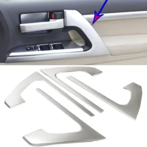 chrome matt car door armrest stripe cover trim 4pcs for toyota land cruiser lc200 2008 2009 2010 2011 2012 2016 2017 2018 2019