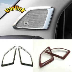 for toyota land cruiser prado fj150 2010 2018 abs chrome/wood pillar a door stereo speaker sound audio cover trim accessories