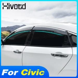 sunshade car window visor guard cover parts side mirror rain protector exterior products accessories for honda civic 10th 2021