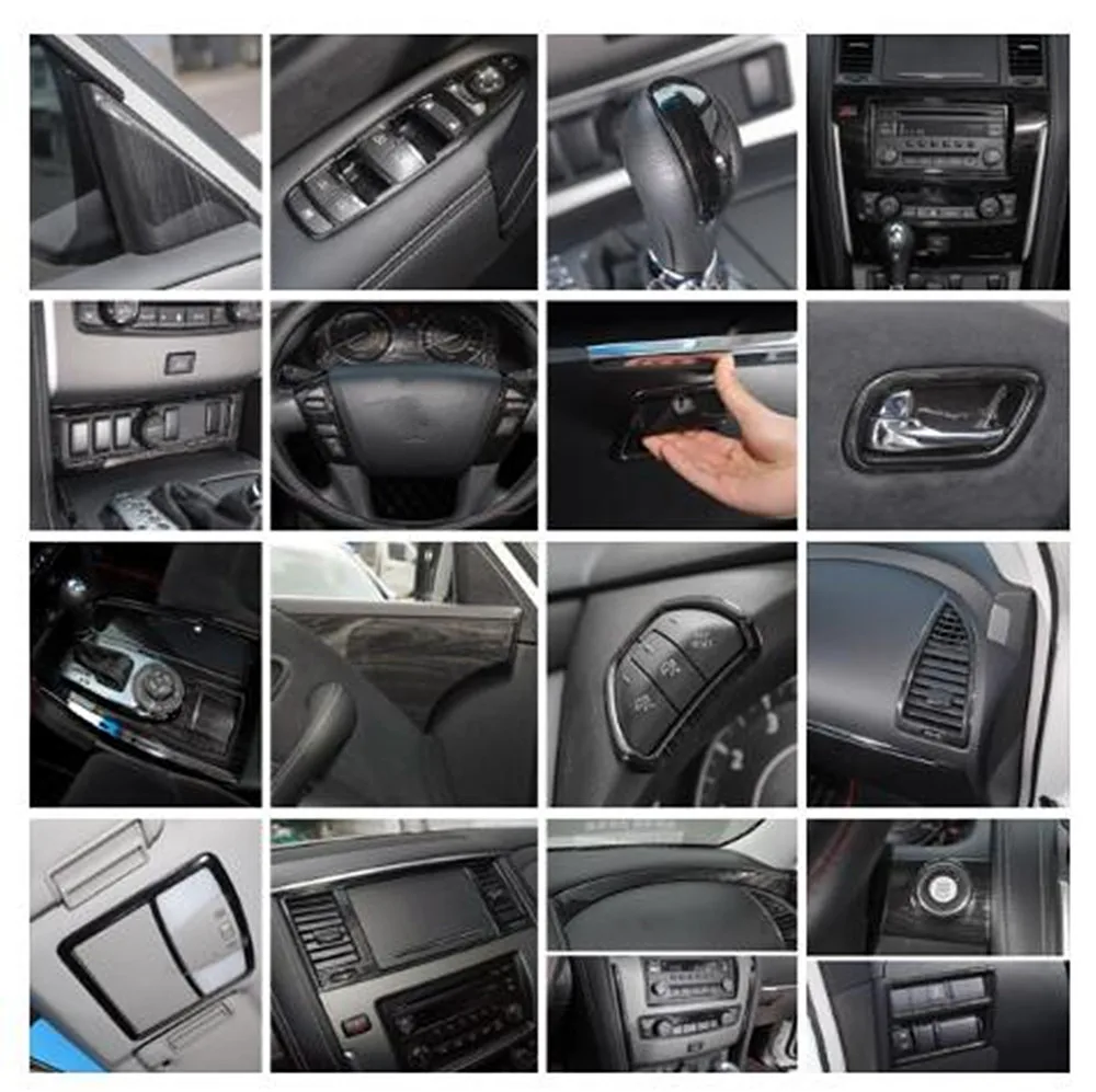 black wooden stickers for nissan patrol y62 car interior center console dashboard decoration cover for nissan patrol y62 2017+ black wooden stickers for nissan patrol y62 car interior center console dashboard decoration cover for nissan patrol y62 2017+