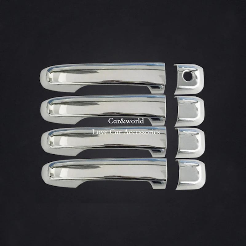 for 2016 2021 toyota land cruiser v8 200 lc200 door handle cover door bowl trims abs chrome stickers car styling for 2016 2021 toyota land cruiser v8 200 lc200 door handle cover door bowl trims abs chrome stickers car styling