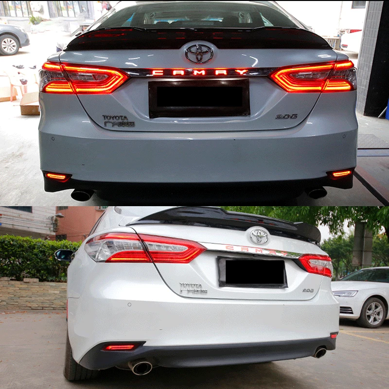 ijdm 3d optic led bumper reflector lights for 2018 up toyota camry, function as tail, brake rear fog lamps and turn signal light ijdm 3d optic led bumper reflector lights for 2018 up toyota camry, function as tail, brake rear fog lamps and turn signal light