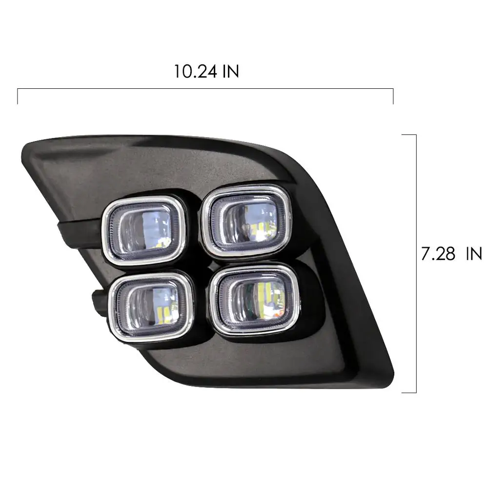 fog light auto led daytime running light for toyota hilux revo 2015 2016 car driving bumper with yellow turn signal fog light auto led daytime running light for toyota hilux revo 2015 2016 car driving bumper with yellow turn signal