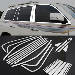 2008 2020 stainless car decoration window protector trims for toyota land cruiser 200 accessories