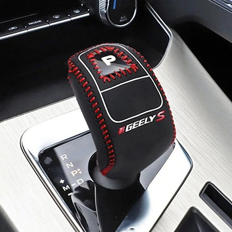 for geely coolray 2019 2020 2021 2022 proton x50 binyue pro car interior decoration accessories leather gear cover 1pcs for geely coolray 2019 2020 2021 2022 proton x50 binyue pro car interior decoration accessories leather gear cover 1pcs