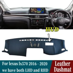 leather dashmat dashboard cover pad dash mat carpet car styling accessories for lexus lx570 lx 570 450d 2016 2017 2018 2019 2020