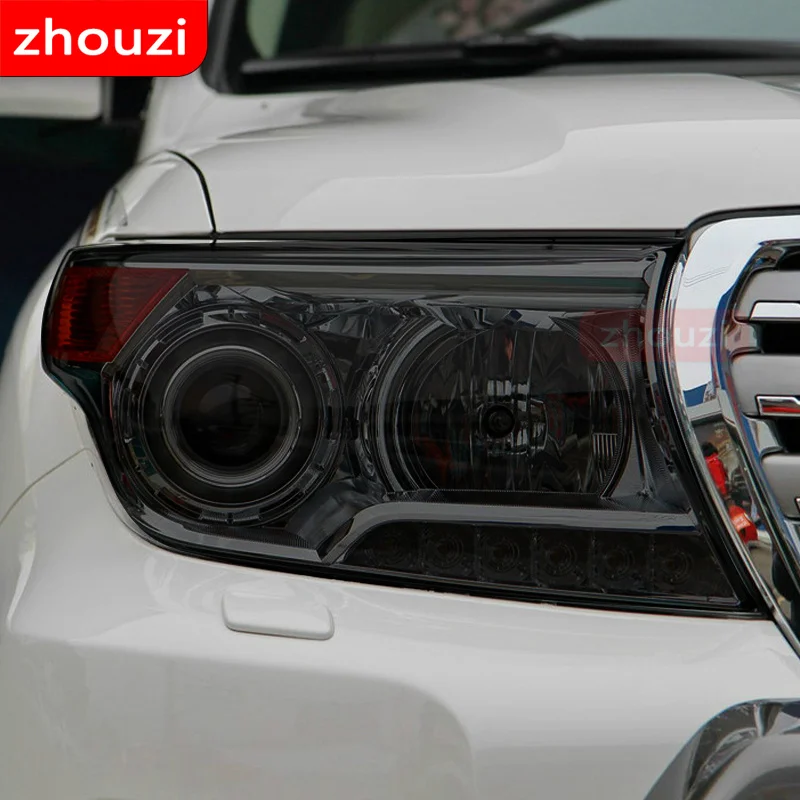 2 pcs for toyota land cruiser 2014 2020 car headlight tint black protective film protection transparent tpu sticker 2 pcs for toyota land cruiser 2014 2020 car headlight tint black protective film protection transparent tpu sticker