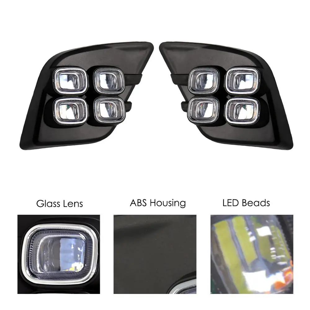 fog light auto led daytime running light for toyota hilux revo 2015 2016 car driving bumper with yellow turn signal fog light auto led daytime running light for toyota hilux revo 2015 2016 car driving bumper with yellow turn signal