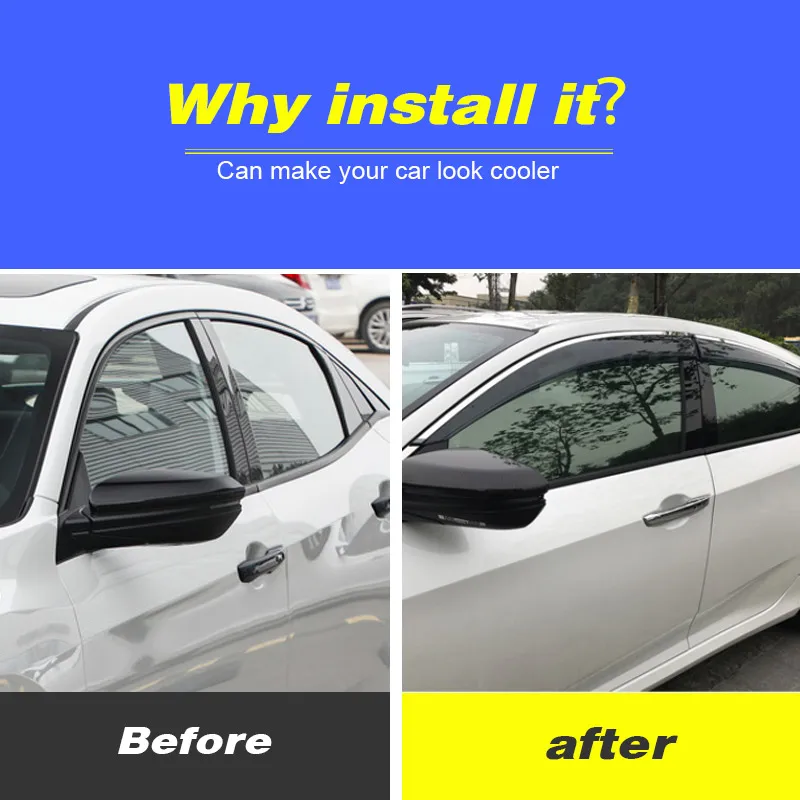 sunshade car window visor guard cover parts side mirror rain protector exterior products for honda civic 10th 2021 sunshade car window visor guard cover parts side mirror rain protector exterior products for honda civic 10th 2021