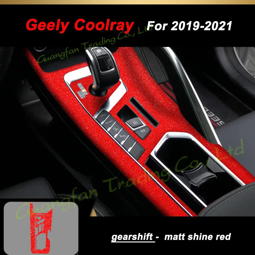 for geely coolray 2019 2021 3d/5d carbon fiber car interior cover center console color sticker decals products parts for geely coolray 2019 2021 3d/5d carbon fiber car interior cover center console color sticker decals products parts