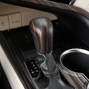 steering wheel button frame gear head knob cover central strip interior stickers abs golden wood for toyota camry 2018 2024
