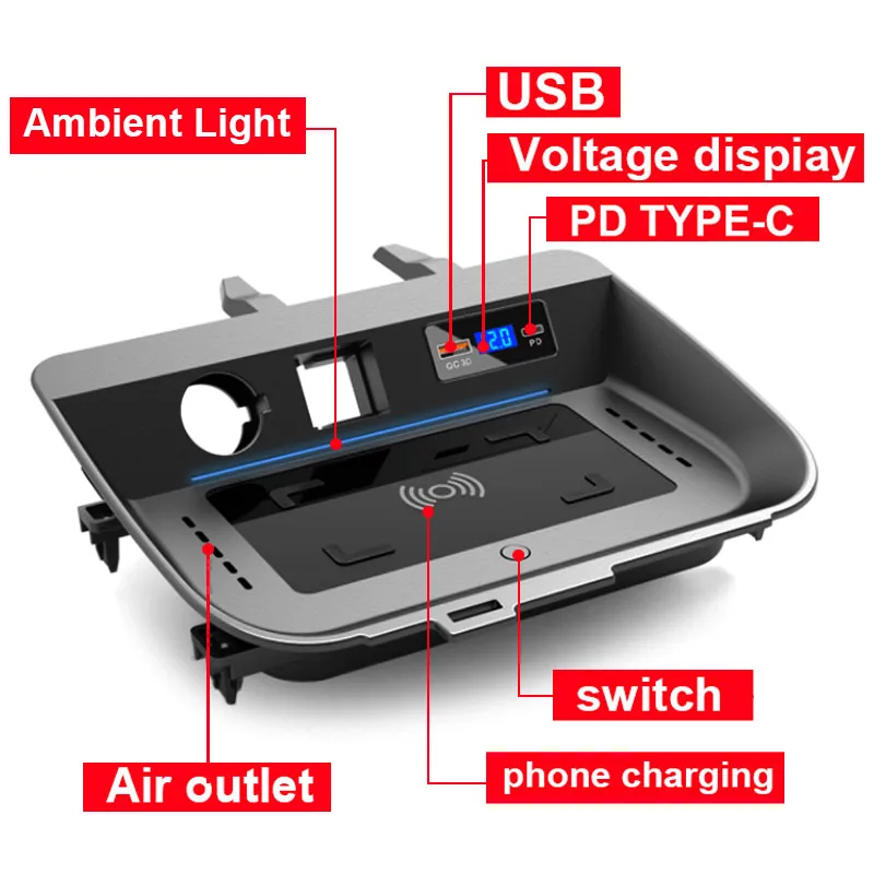 for toyota rav4 xa50 2020 2025 car wireless charger 15w fast charging phone holder pad car modification product for toyota rav4 xa50 2020 2025 car wireless charger 15w fast charging phone holder pad car modification product