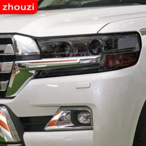 2 pcs for toyota land cruiser 2014 2020 car headlight tint black protective film protection transparent tpu sticker accessories