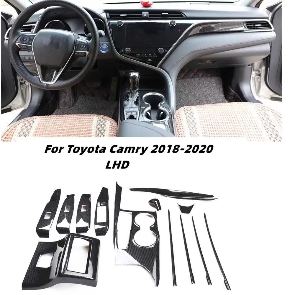 car interior trim styling window lift switch gear shift door panel stickers for toyota camry 2018 2020 gear panel car interior trim styling window lift switch gear shift door panel stickers for toyota camry 2018 2020 gear panel