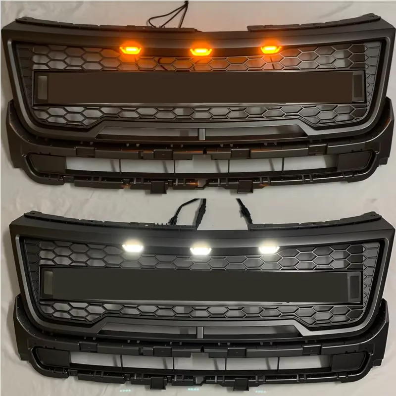 abs upper bumper grille racing grill for ford explorer 2015 2016 2017 2018 2019 led lights with letters honeycomb mask cover abs upper bumper grille racing grill for ford explorer 2015 2016 2017 2018 2019 led lights with letters honeycomb mask cover