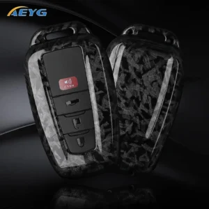 abs carbon fiber car key case cover for toyota prius camry corolla chr c hr rav4 land cruiser prado keychain holder accessories