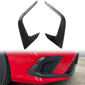 for honda civic 11th gen 2021 2022 front/rear fog light lamp eyelid protect cover trim abs carbon fiber