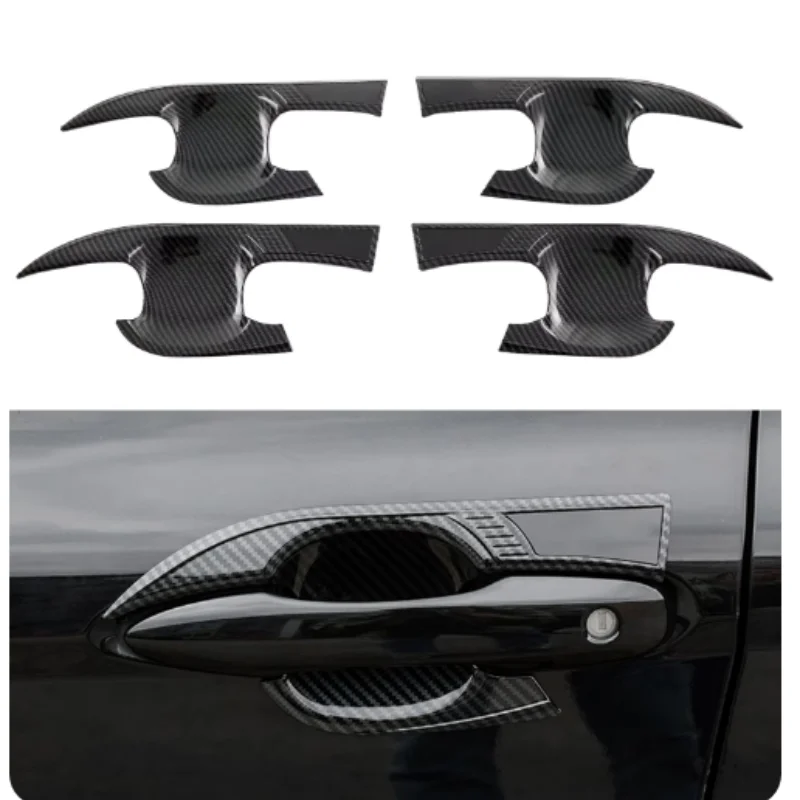 abs chrome carbon fiber outer door handle clasing bowl covers trim fit for toyota camry xv70 2018 2023 car abs chrome carbon fiber outer door handle clasing bowl covers trim fit for toyota camry xv70 2018 2023 car