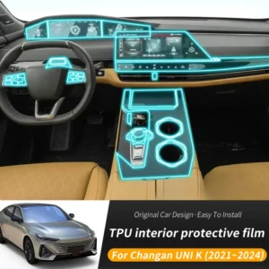 for changan uni k 2024 2023 2022 accessories interior film transparent tpu gear panel gps center console ppf protection sticker