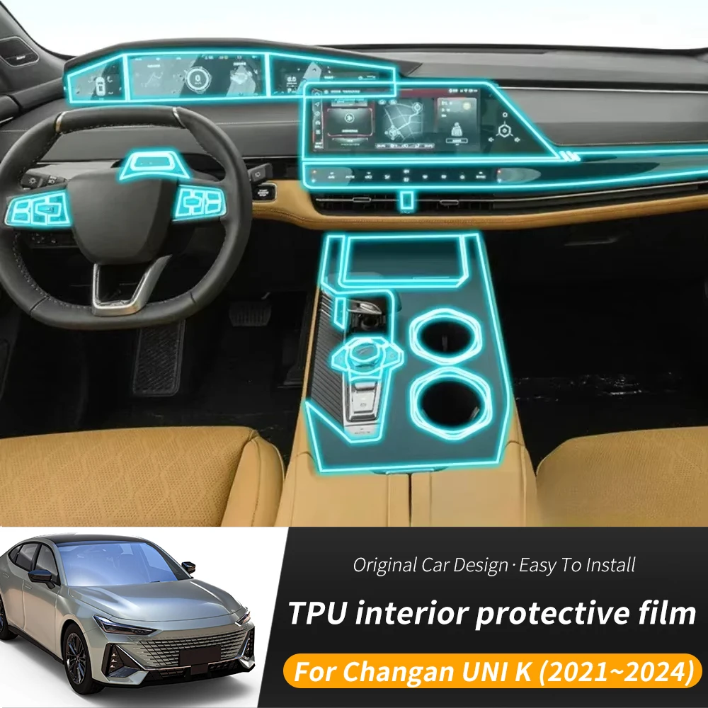 for changan uni k 2024 2023 2022 accessories interior film transparent tpu gear panel gps center console ppf protection sticker for changan uni k 2024 2023 2022 accessories interior film transparent tpu gear panel gps center console ppf protection sticker