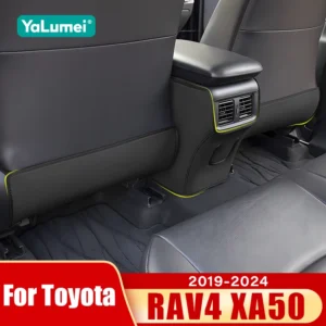 for toyota rav4 xa50 2019 2020 2021 2022 2023 2024 rav 4 hybrid leather seat back cover protector anti kick mats car accessories