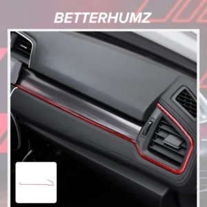 carbon fiber for honda civic 10th gen 2016 2021 instrument trim strip dashboard frame sticker tuning car interior accessories
