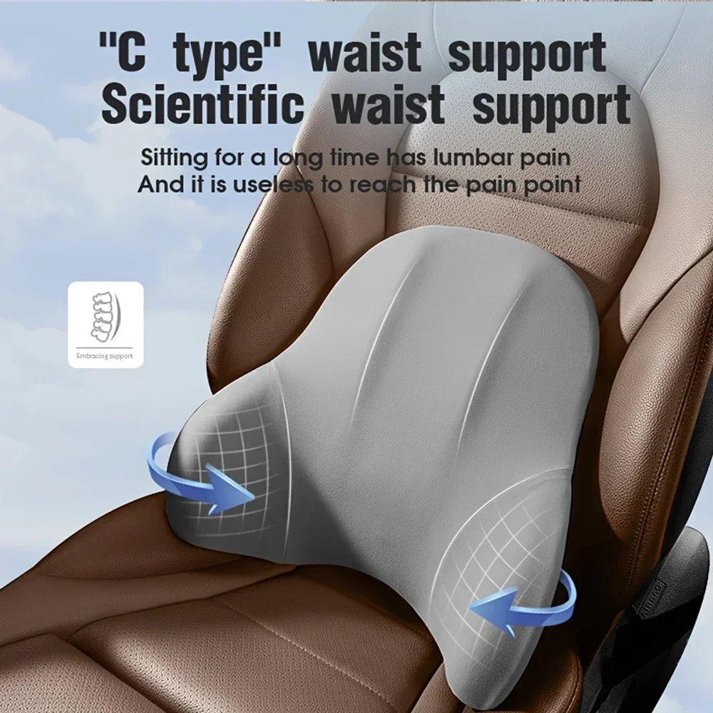 car memory foam lumbar support cushion, polyester fabric, anti slip, washable, ergonomic design, slow rebound memory material car memory foam lumbar support cushion, polyester fabric, anti slip, washable, ergonomic design, slow rebound memory material