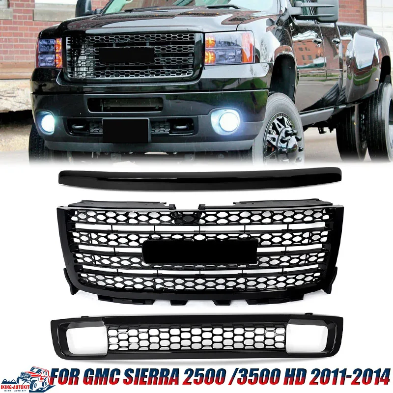 2011 2012 2013 2014 front bumper upper&lower grille for gmc sierra deanli 2500hd center honeycomb grille hood molding trim 2011 2012 2013 2014 front bumper upper&lower grille for gmc sierra deanli 2500hd center honeycomb grille hood molding trim