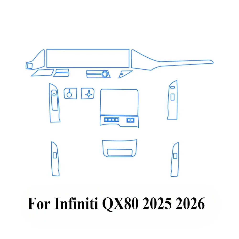 for infiniti qx80 2025 2026 ppf protection film interior transparent tpu gps navigation gear panel center console for infiniti qx80 2025 2026 ppf protection film interior transparent tpu gps navigation gear panel center console