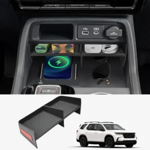 center console organizer compatible with 2023 2024 2025 honda pilot/ 2026 honda passport interior dividers tray car accessories