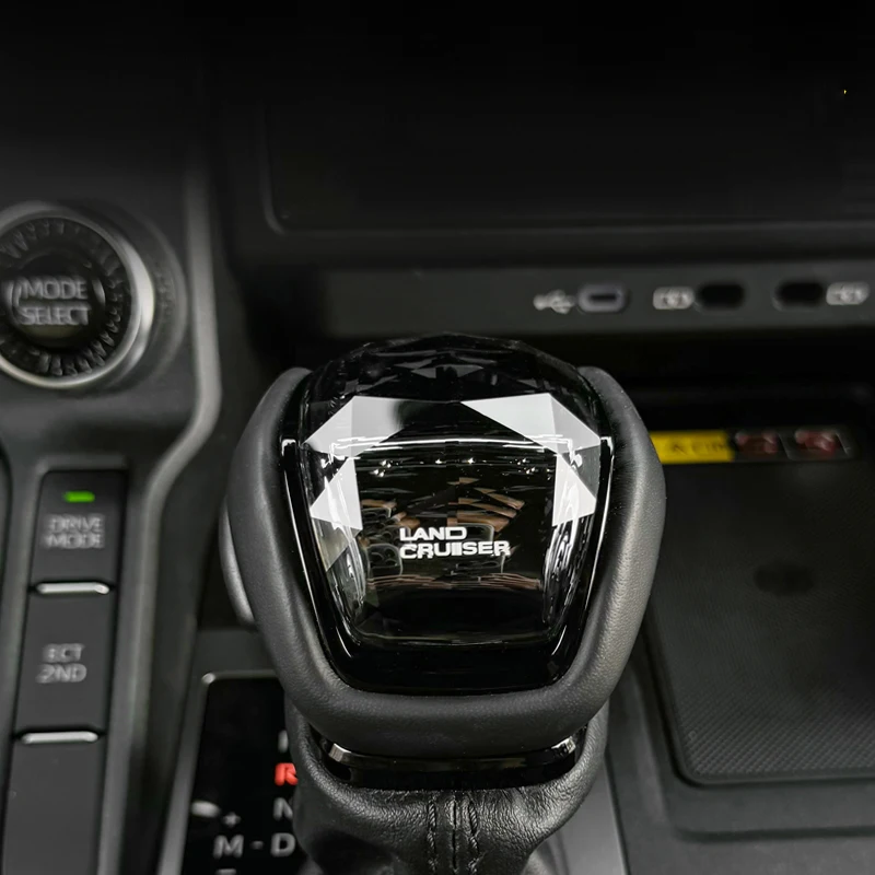 for toyota land cruiser 300 land cruiser lc300 2022+ model crystal glass shift lever head cover decoration set for toyota land cruiser 300 land cruiser lc300 2022+ model crystal glass shift lever head cover decoration set