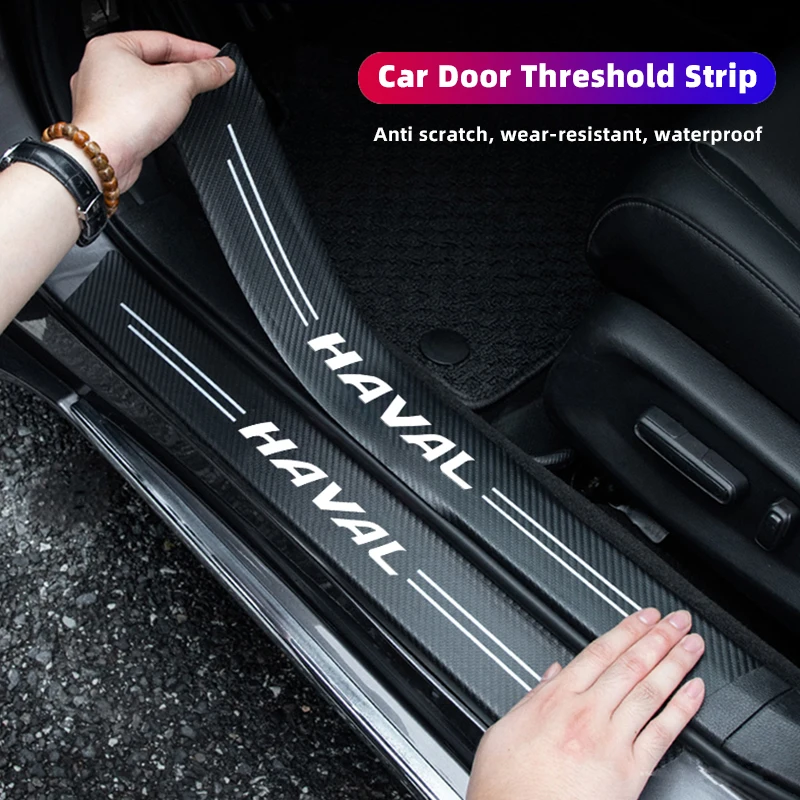 5pcs leather car door decals carbon fiber threshold anti scratch for great wall haval h6 dargo m6 h9 h6s f7 f7x jolion x dog xy 5pcs leather car door decals carbon fiber threshold anti scratch for great wall haval h6 dargo m6 h9 h6s f7 f7x jolion x dog xy